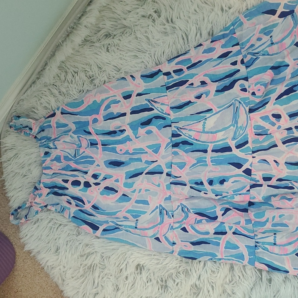 Lily Pulitzer girls L anchor mini dress.